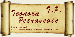 Teodora Petrašević vizit kartica